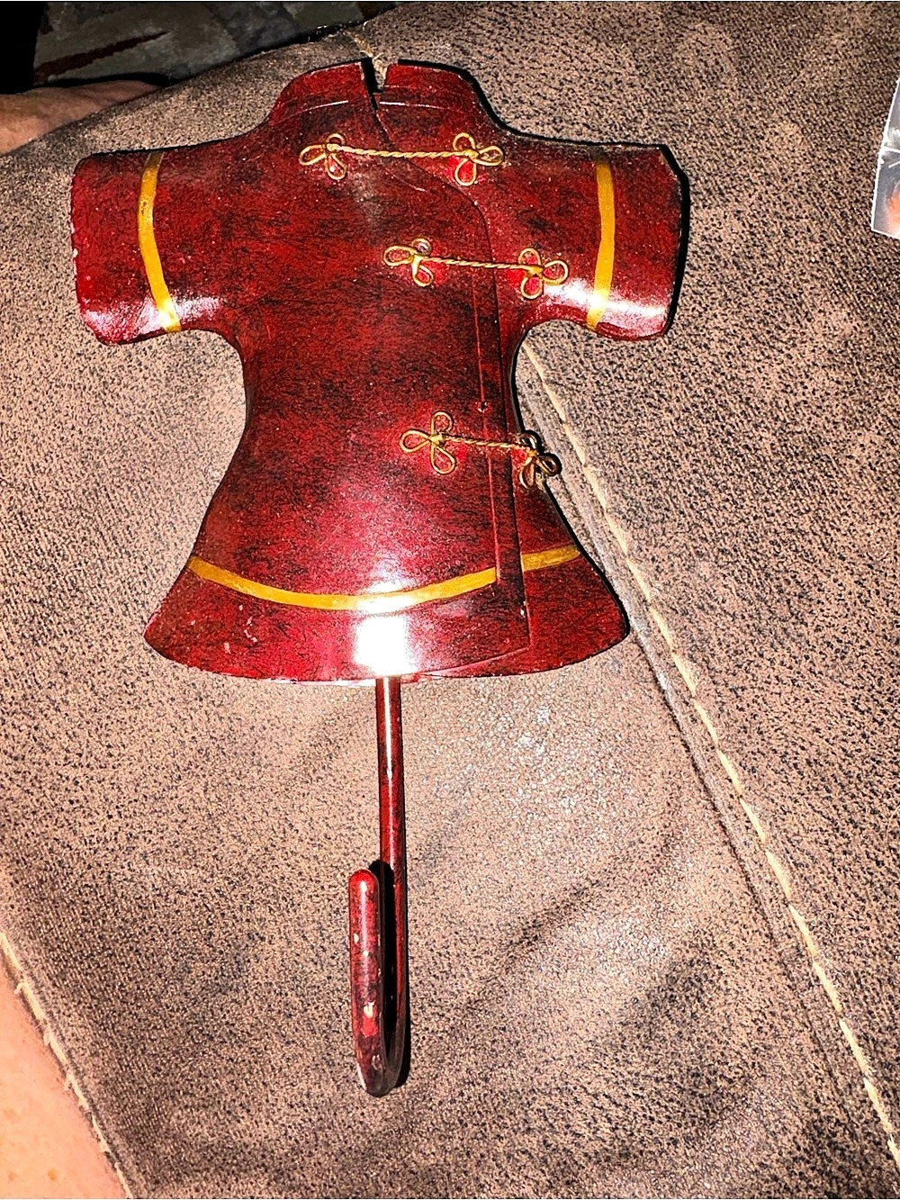 Red & Brown Dress-Form Wall-Mounted Jewelry Organizer
